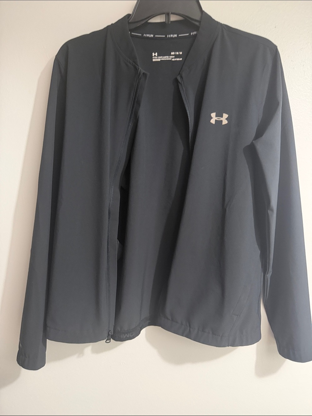 Under Armour Men's/Unisex Black Lightweight Bomber Jacket with Logo